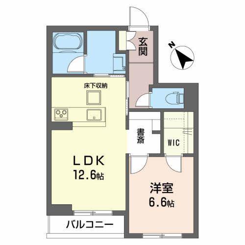 BEREO高森(1LDK/1階)の間取り写真