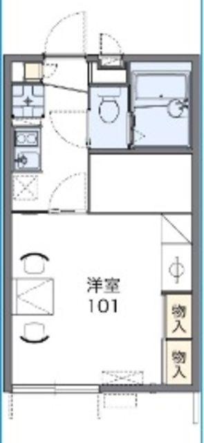 レオパレスグリーンハイツ(1K/1階)の間取り写真