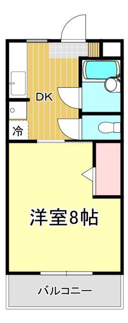 松下パークハイム(1DK/1階)の間取り写真