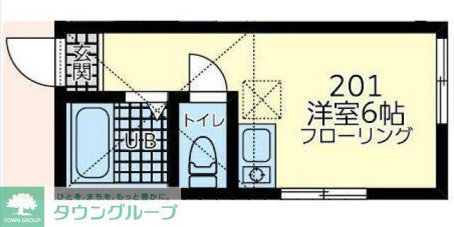 ユナイト鶴見メアリーポート(ワンルーム/2階)の間取り写真