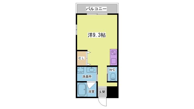 リリーセノラ(1K/2階)の間取り写真