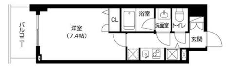 アーバネックス大阪城ウエスト(ワンルーム/4階)の間取り写真