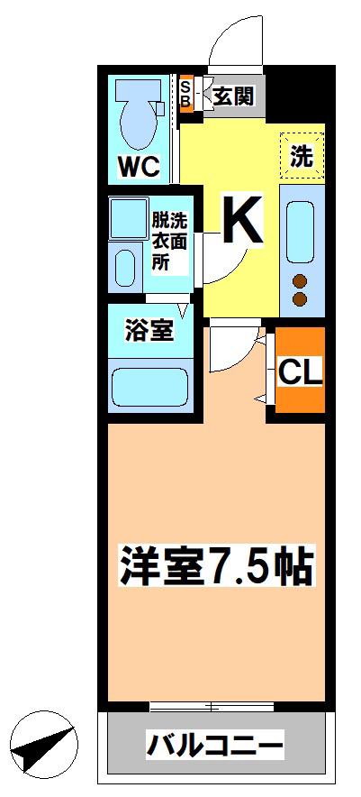 プレール・ドゥーク吉祥寺(1K/2階)の間取り写真