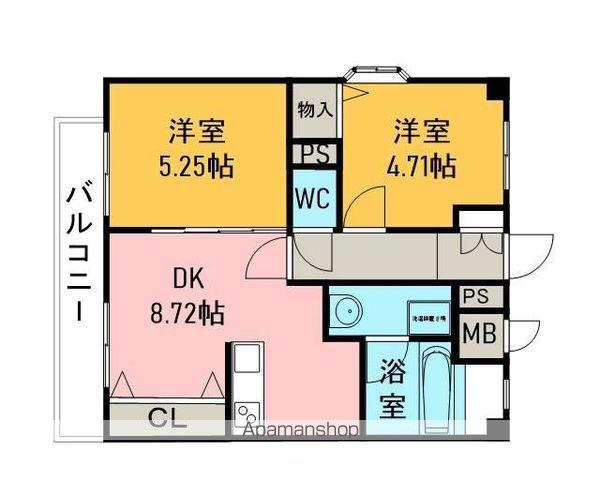 IR東刈谷(2DK/4階)の間取り写真