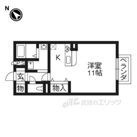 ラフローラルツィン1(1K/2階)の間取り写真