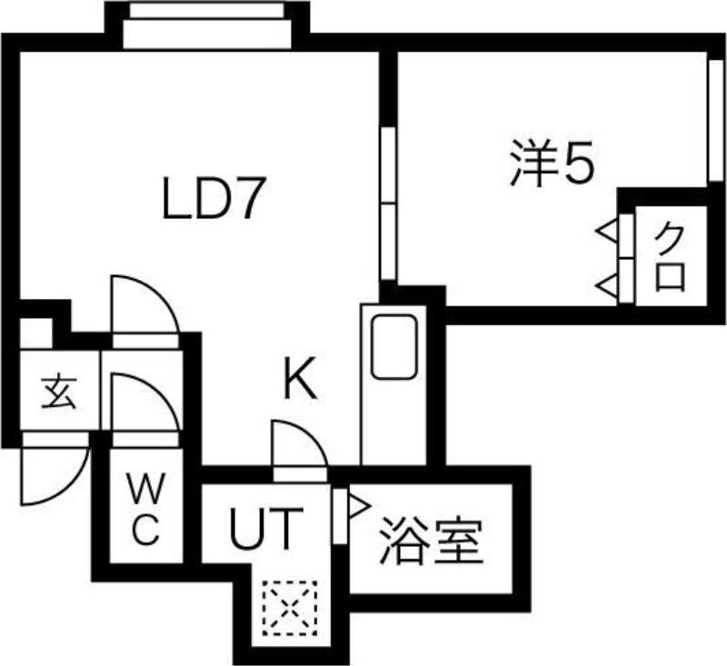RITZ ONE(1LDK/2階)の間取り写真