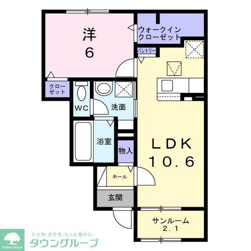 埼玉新都市交通伊奈線 志久駅 徒歩30分 2階建 新築(1LDK/1階)の間取り写真