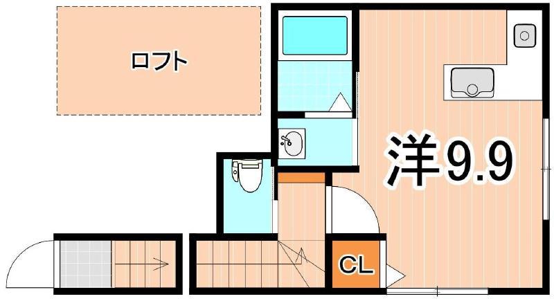 ラ・グラス(ワンルーム/2階)の間取り写真
