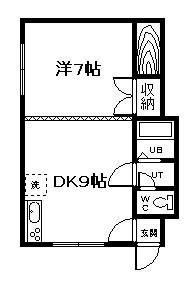 第二協和MS(1DK/1階)の間取り写真