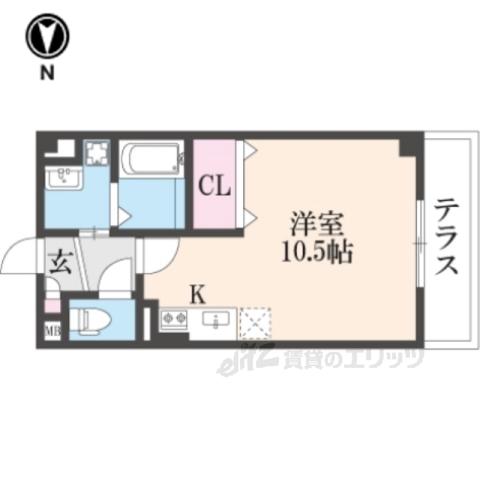 メルベ-ユ高井田(ワンルーム/3階)の間取り写真