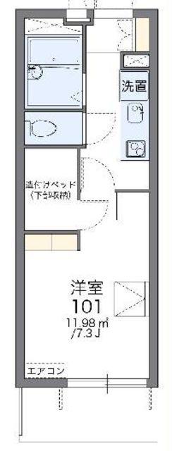 レオパレス中落合ヒルズ(1K/2階)の間取り写真