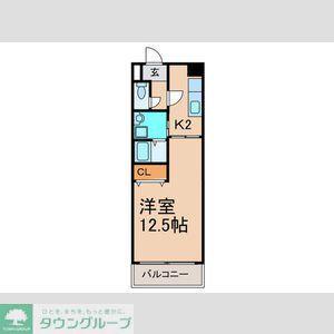 リオン高見(1K/4階)の間取り写真