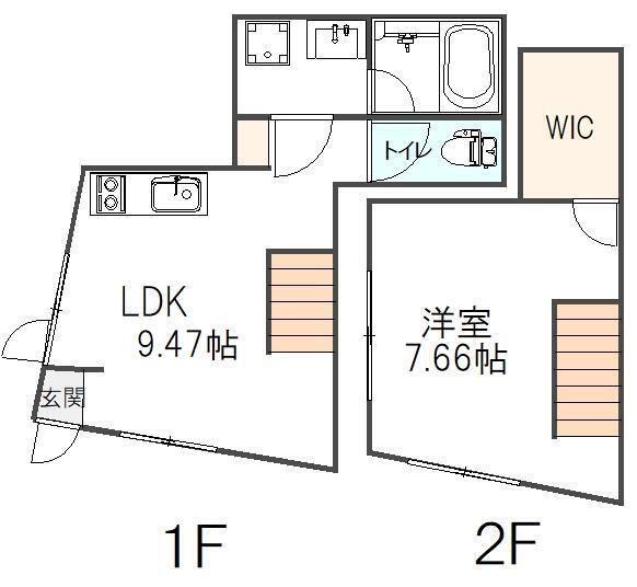 LESPACE(1LDK/1階)の間取り写真