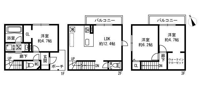 レジデンス・ボヌール(3LDK/1階)の間取り写真