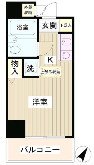 栗生ハイツ(ワンルーム/3階)の間取り写真