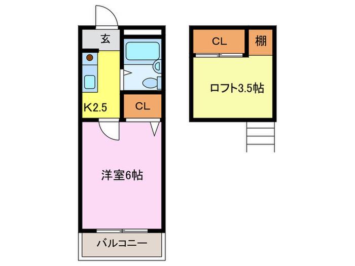 ロイヤル和泉PARTI(1K/3階)の間取り写真