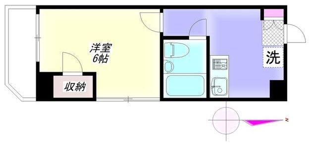 初澤ビル(1K/4階)の間取り写真