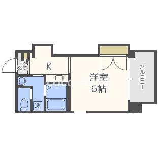 IDEOS(1K/9階)の間取り写真