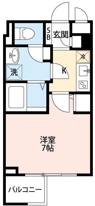 COZY岡崎城(1K/5階)の間取り写真