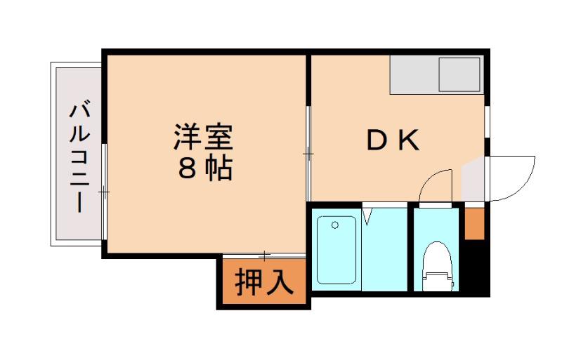 フォーサイト前田RENATUS(1DK/4階)の間取り写真