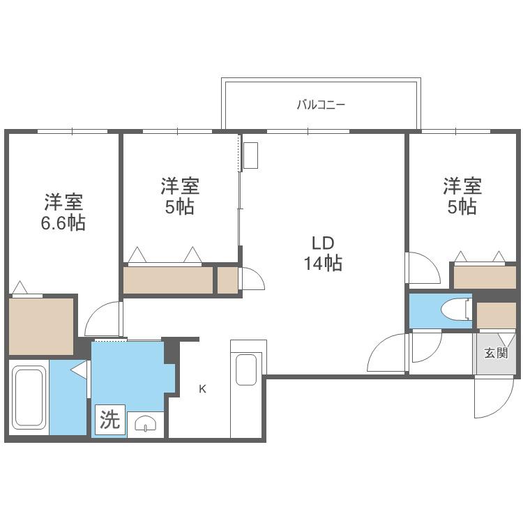 STELA POLARE(3LDK/2階)の間取り写真