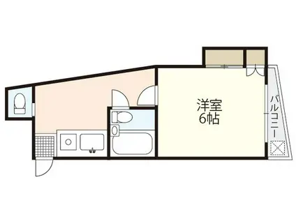 オラシオンビル(1K/4階)の間取り写真