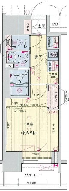 プレサンス広小路通葵(1K/7階)の間取り写真