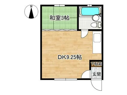 コーポほうめい(1DK/1階)の間取り写真