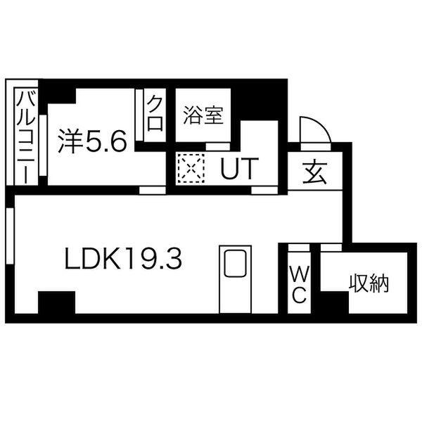 VERITE覚王山(1SLDK/4階)の間取り写真