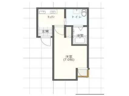 アデランテ 浜野(1K/3階)の間取り写真