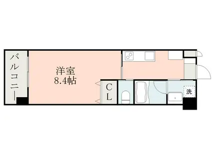 サムティ東谷山(1K/8階)の間取り写真