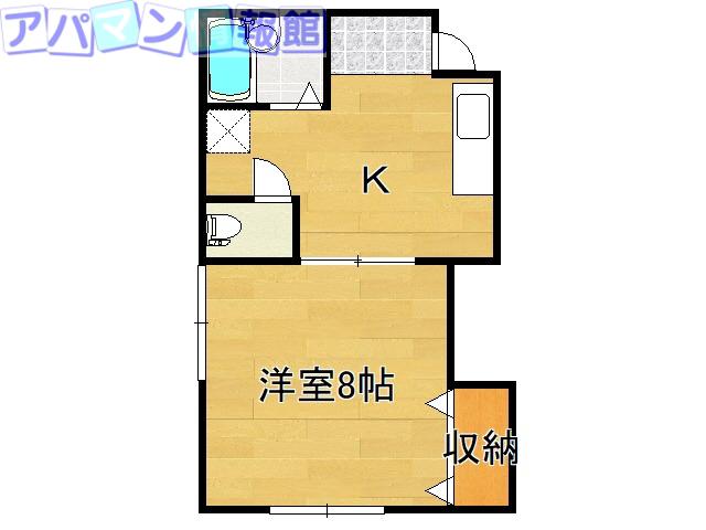 グリーンハイム早川(1K/2階)の間取り写真