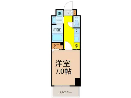 プレイズシード御器所イースト(1K/8階)の間取り写真