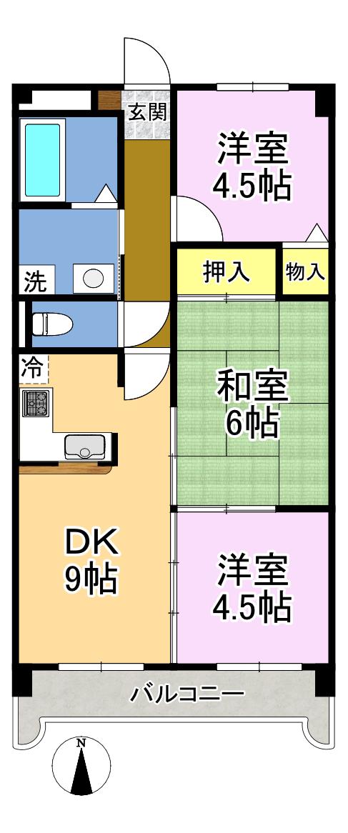 セ・ラヴィ(3LDK/7階)の間取り写真