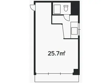 南部坂ハイツ(1K/5階)の間取り写真