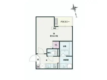 JACK TAKIHARU II(1K/3階)の間取り写真