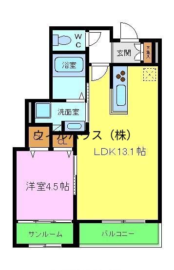 BENEVOLENCE三国ケ丘(1LDK/1階)の間取り写真