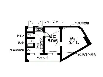 ラビグレイス甲子園(ワンルーム/4階)の間取り写真