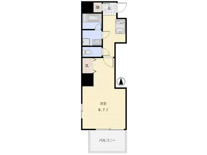 GRAND ARC笹塚(1K/7階)の間取り写真