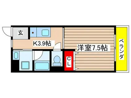 BOXINBOX(1K/2階)の間取り写真