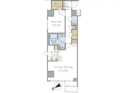 BRILLIA IST 千駄ヶ谷 ブリリアイスト千駄ヶ谷(1LDK/7階)の間取り写真