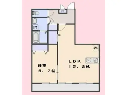 RESIDENCE VAICA(1LDK/2階)の間取り写真