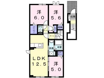 グランベルIII(3LDK/2階)の間取り写真
