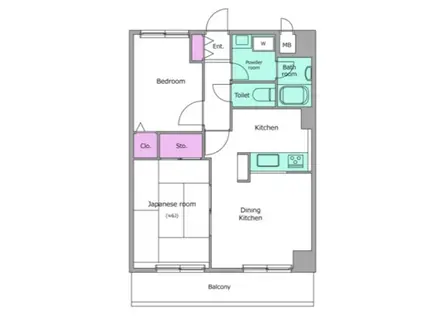 ビエラコート南浦和(2LDK/3階)の間取り写真