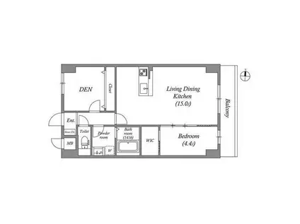 GROOVE豊中レジデンス(1SLDK/3階)の間取り写真