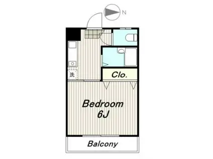 リベール多摩(1K/1階)の間取り写真