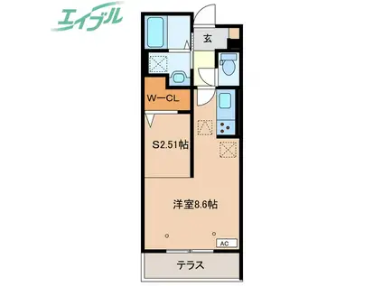 エスペランサSVIII(ワンルーム/1階)の間取り写真