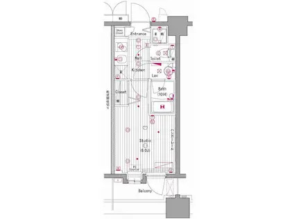 グランド・ガーラ横濱元町(1K/10階)の間取り写真
