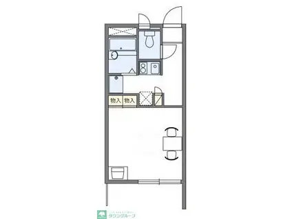 レオパレスサンボーン(1K/2階)の間取り写真