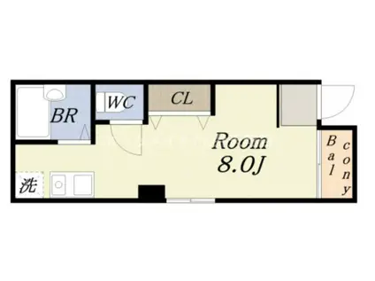 ノーブルハイム高尾(ワンルーム/1階)の間取り写真